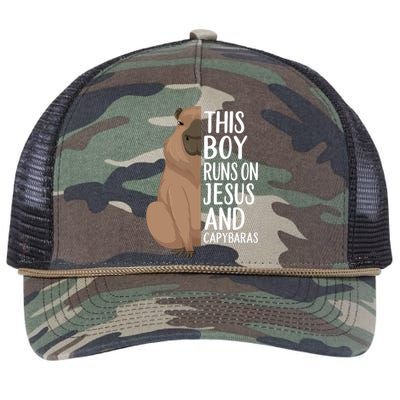 Capybara Art Animal For Capybara Lovers Retro Rope Trucker Hat Cap