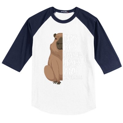 Capybara Art Animal For Capybara Lovers Baseball Sleeve Shirt