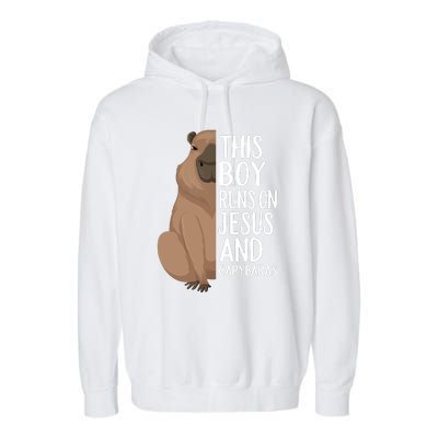 Capybara Art Animal For Capybara Lovers Garment-Dyed Fleece Hoodie