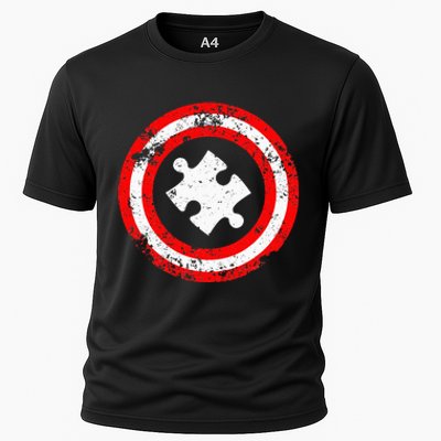 Captain Autism Autism Awareness Cooling Performance Crew T-Shirt