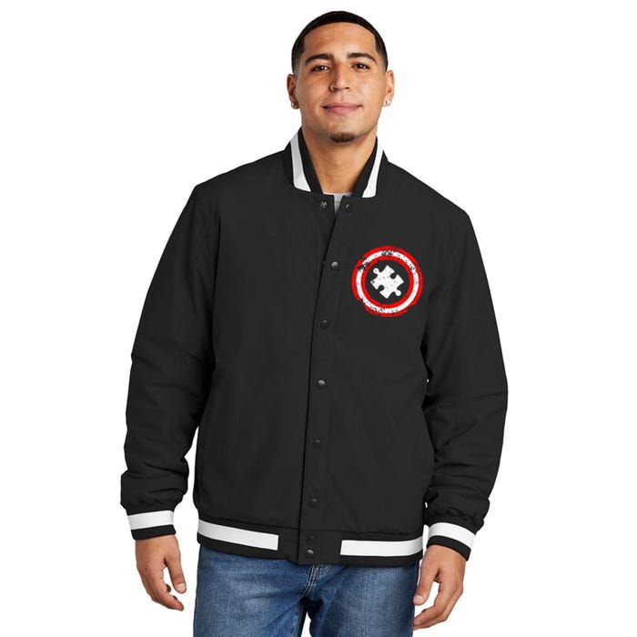 Captain Autism Autism Awareness Insulated Varsity Jacket