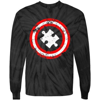 Captain Autism Autism Awareness Tie-Dye Long Sleeve Shirt