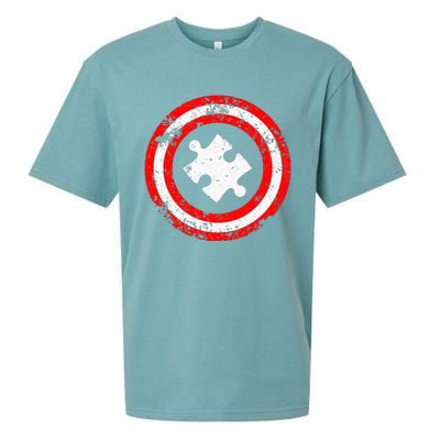 Captain Autism Autism Awareness Sueded Cloud Jersey T-Shirt