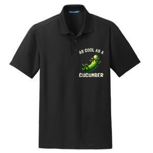 Cool As A Cucumber Funny Vegetable Pun Foodie Graphic Dry Zone Grid Polo