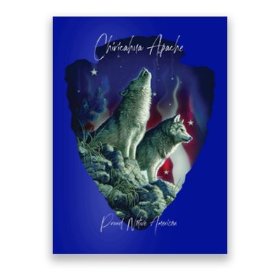 Chiricahua Apache American Indian Tribe Wolf Pride Howling Gift Poster