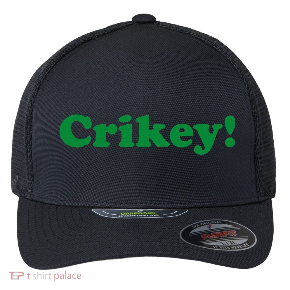 Crikey! Australia Aussie For Australian Slang Flexfit Unipanel Trucker Cap