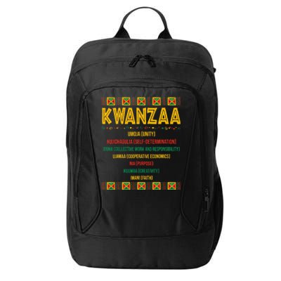 Christmas African American Happy Kwanzaa City Backpack