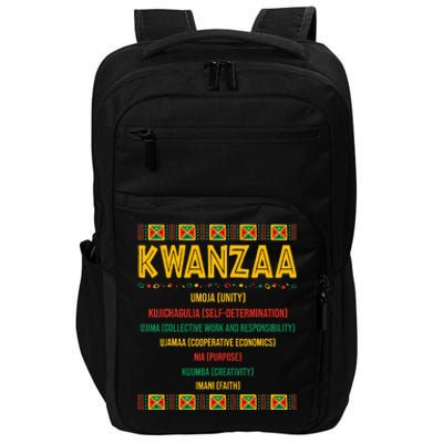 Christmas African American Happy Kwanzaa Impact Tech Backpack