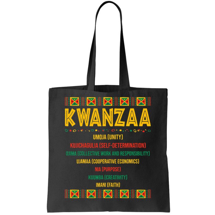 Christmas African American Happy Kwanzaa Tote Bag