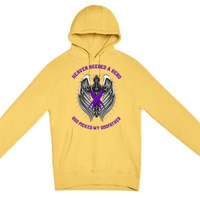 Christian Alzheimers Awareness Products Godfather Memorial Gift Premium Pullover Hoodie