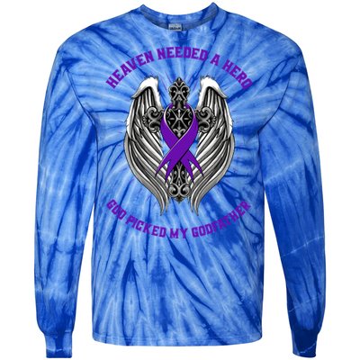 Christian Alzheimers Awareness Products Godfather Memorial Gift Tie-Dye Long Sleeve Shirt