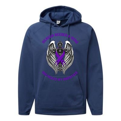 Christian Alzheimers Awareness Products Godfather Memorial Gift Performance Fleece Hoodie