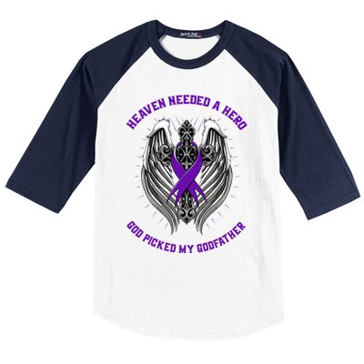 Christian Alzheimers Awareness Products Godfather Memorial Gift Baseball Sleeve Shirt