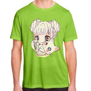 Cute Anime and Cats Lover Manga kawaii Graphic Otaku Adult ChromaSoft Performance T-Shirt