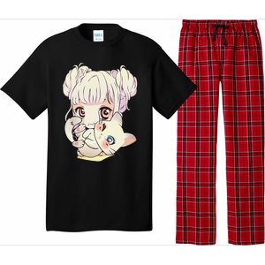 Cute Anime and Cats Lover Manga kawaii Graphic Otaku Pajama Set