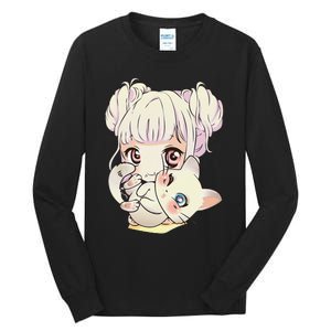 Cute Anime and Cats Lover Manga kawaii Graphic Otaku Tall Long Sleeve T-Shirt