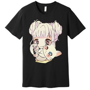 Cute Anime and Cats Lover Manga kawaii Graphic Otaku Premium T-Shirt