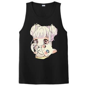 Cute Anime and Cats Lover Manga kawaii Graphic Otaku PosiCharge Competitor Tank