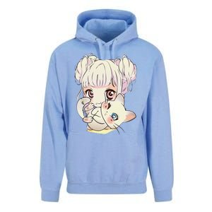 Cute Anime and Cats Lover Manga kawaii Graphic Otaku Unisex Surf Hoodie