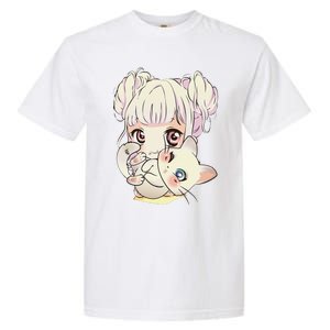 Cute Anime and Cats Lover Manga kawaii Graphic Otaku Garment-Dyed Heavyweight T-Shirt