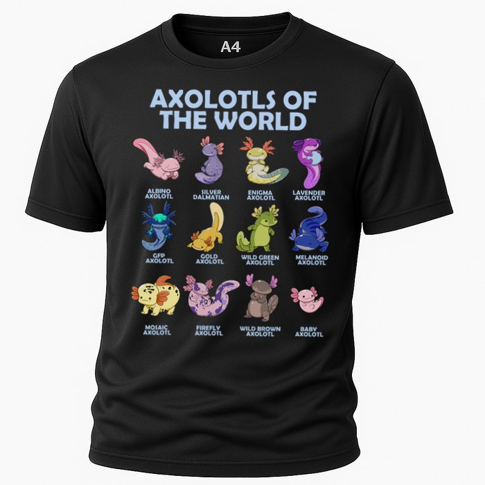 Cute Axolotl Axolotl Animals Of The World Herpetology Cooling Performance Crew T-Shirt