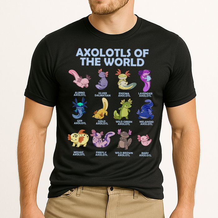 Cute Axolotl Axolotl Animals Of The World Herpetology Cooling Performance Crew T-Shirt