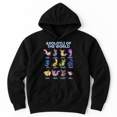 Cute Axolotl Axolotl Animals Of The World Herpetology Hoodie