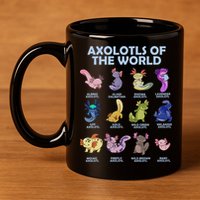Cute Axolotl Axolotl Animals Of The World Herpetology 11oz C Handle Ceramic Mug