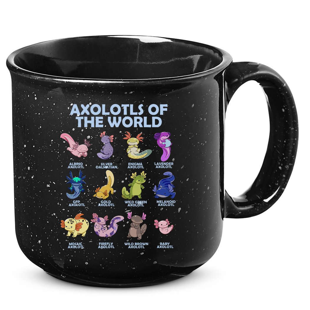 Cute Axolotl Axolotl Animals Of The World Herpetology 15oz Campfire Ceramic Mug