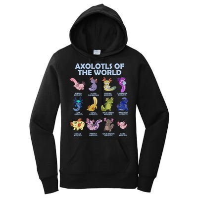 Cute Axolotl Axolotl Animals Of The World Herpetology Women's Pullover Hoodie