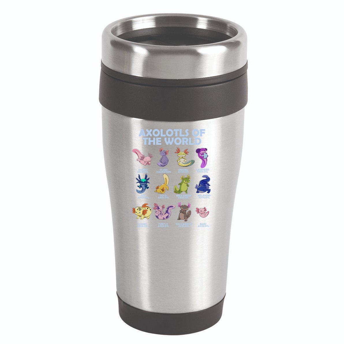 Cute Axolotl Axolotl Animals Of The World Herpetology 16oz Travel Tumbler