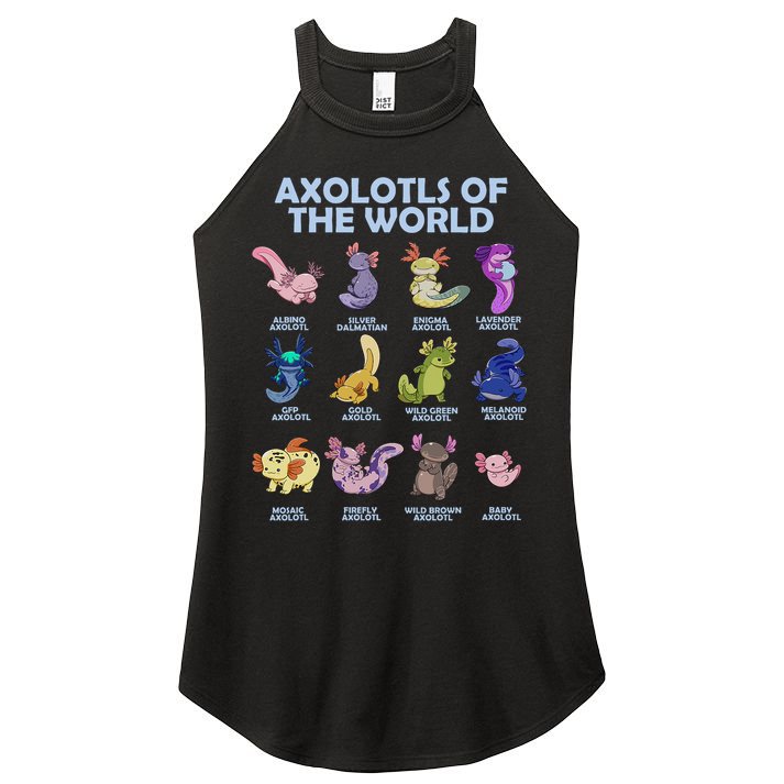 Cute Axolotl Axolotl Animals Of The World Herpetology Women's Perfect Tri Rocker Tank