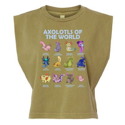 Cute Axolotl Axolotl Animals Of The World Herpetology Garment-Dyed Women's Muscle Tee