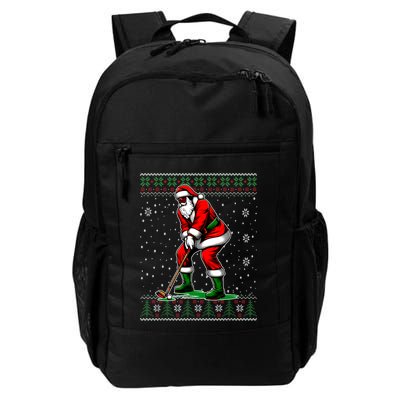 Christmas African American Santa Golf Ugly Christmas Sweater Gift Backpack