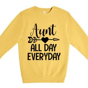 Cute Aunt Auntie Niece Nephew Funny Aunt Arrow Family Gift Premium Crewneck Sweatshirt