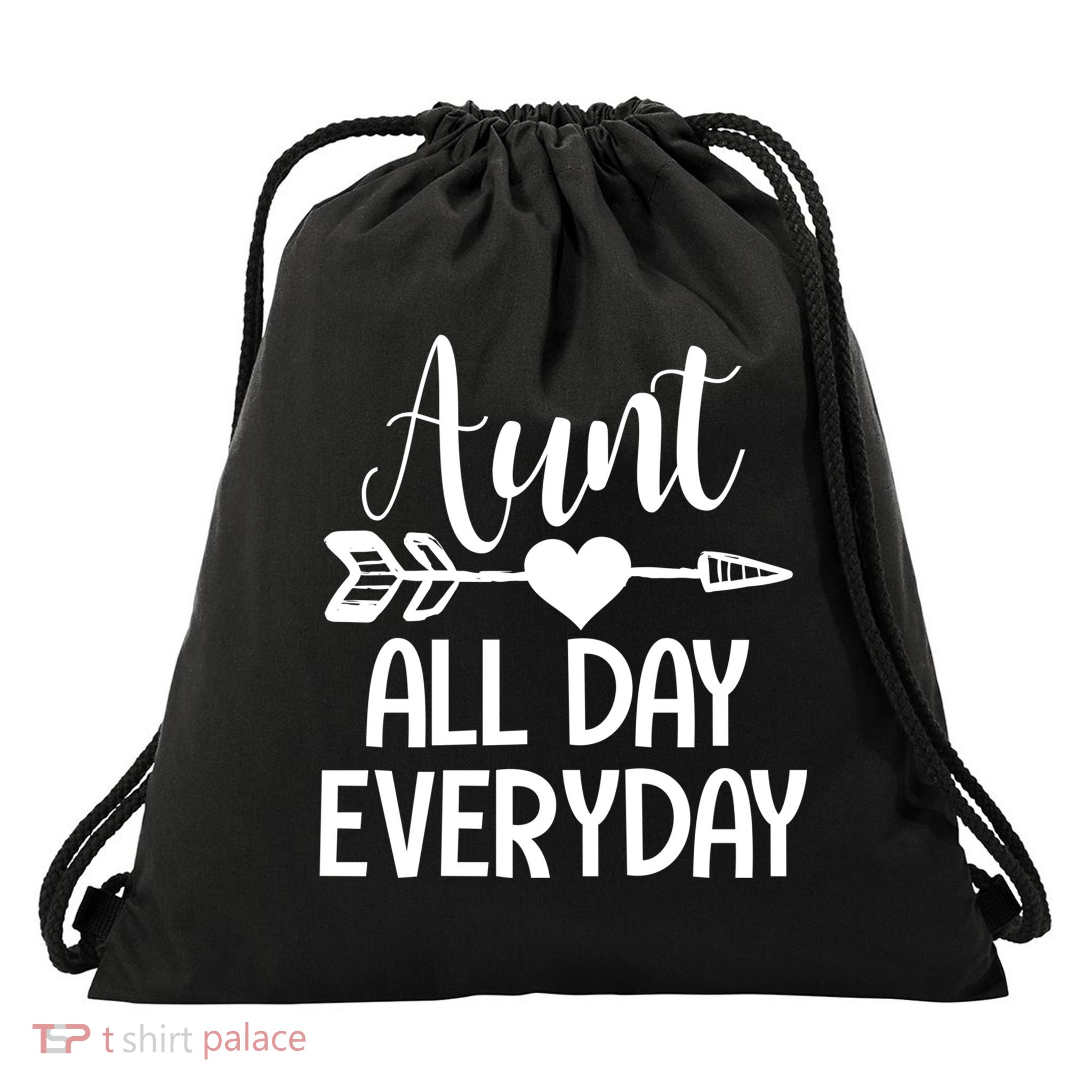 Cute Aunt Auntie Niece Nephew Funny Aunt Arrow Family Gift Drawstring Bag