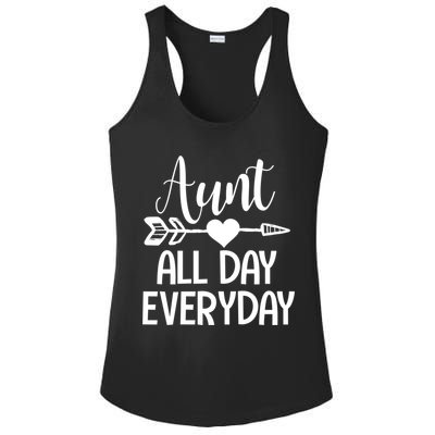Cute Aunt Auntie Niece Nephew Funny Aunt Arrow Family Gift Ladies PosiCharge Competitor Racerback Tank