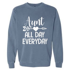 Cute Aunt Auntie Niece Nephew Funny Aunt Arrow Family Gift Garment-Dyed Sweatshirt