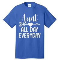 Cute Aunt Auntie Niece Nephew Funny Aunt Arrow Family Gift Tall T-Shirt