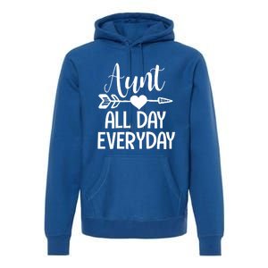 Cute Aunt Auntie Niece Nephew Funny Aunt Arrow Family Gift Premium Hoodie