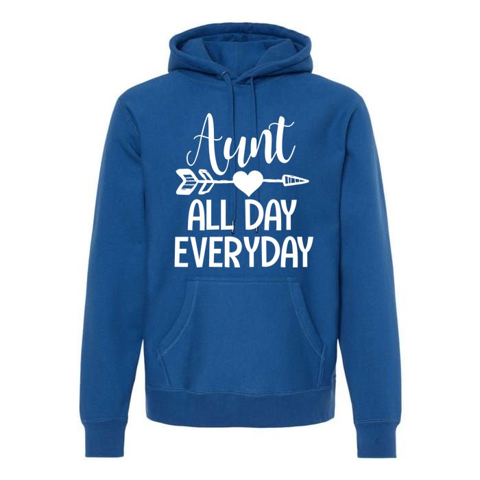 Cute Aunt Auntie Niece Nephew Funny Aunt Arrow Family Gift Premium Hoodie