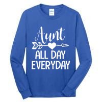 Cute Aunt Auntie Niece Nephew Funny Aunt Arrow Family Gift Tall Long Sleeve T-Shirt