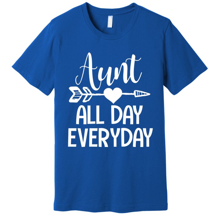 Cute Aunt Auntie Niece Nephew Funny Aunt Arrow Family Gift Premium T-Shirt