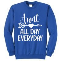 Cute Aunt Auntie Niece Nephew Funny Aunt Arrow Family Gift Tall Sweatshirt