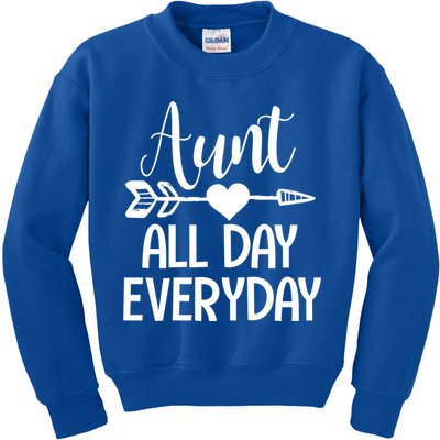 Cute Aunt Auntie Niece Nephew Funny Aunt Arrow Family Gift Kids Sweatshirt
