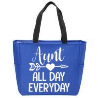 Cute Aunt Auntie Niece Nephew Funny Aunt Arrow Family Gift Zip Tote Bag