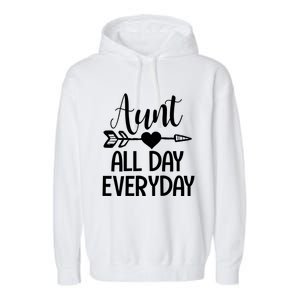 Cute Aunt Auntie Niece Nephew Funny Aunt Arrow Family Gift Garment-Dyed Fleece Hoodie