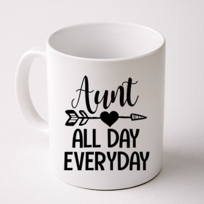 Cute Aunt Auntie Niece Nephew Funny Aunt Arrow Family Gift Coffee Mug