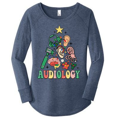 Christmas Audiologist Audiology Tree Vestibular Therapist Women's Perfect Tri Tunic Long Sleeve Shirt