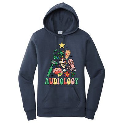 Christmas Audiologist Audiology Tree Vestibular Therapist Women's Pullover Hoodie